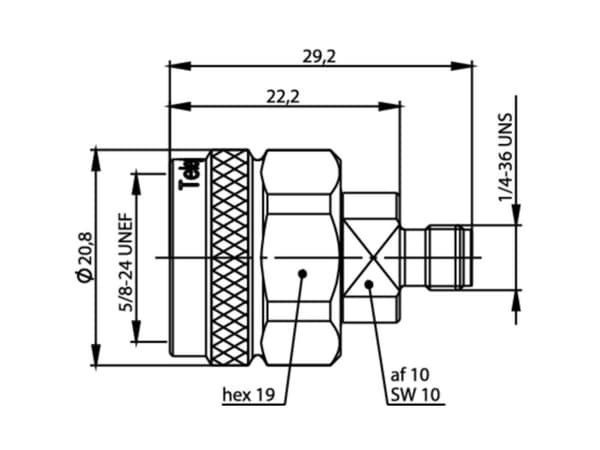 Telegärtner J01027T0018 J01027T0018 Koaksialadapter N-stik - SMA tilslutning 1 stk