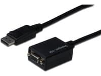 ASSMANN - DisplayPort-adapter - DisplayPort (hann) til HD-15 (VGA) (hunn) - 15 cm - formstøpt - svart