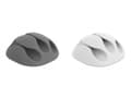 Miniatyrbilde 4 av 5: Delock with 3 feed-throughs - Kabelholdersett - skrivebordsmonterbar, overflatemonterbar, veggmonterbar - grå, hvit