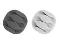 Miniatyrbilde 2 av 5: Delock with 3 feed-throughs - Kabelholdersett - skrivebordsmonterbar, overflatemonterbar, veggmonterbar - grå, hvit