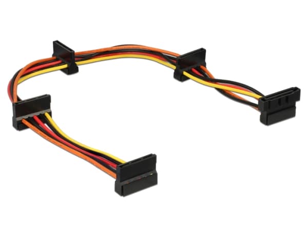 Delock - Strømsplitter - SATA-strøm (P) til SATA-strøm (R) - 40 cm - multifarge