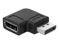 Miniatyrbild 4 av 5: Delock - DisplayPort-adapter - DisplayPort (hane) högervinklad till DisplayPort (hona) - DisplayPort 1.4 - 3.3 V - 8K UHD-stöd (7680 x 4320) - svart