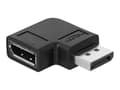 Miniatyrbild 1 av 5: Delock - DisplayPort-adapter - DisplayPort (hane) högervinklad till DisplayPort (hona) - DisplayPort 1.4 - 3.3 V - 8K UHD-stöd (7680 x 4320) - svart