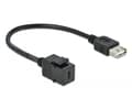 Miniatyrbild 2 av 3: Delock Keystone module - Modulär insättning - USB Typ C - svart