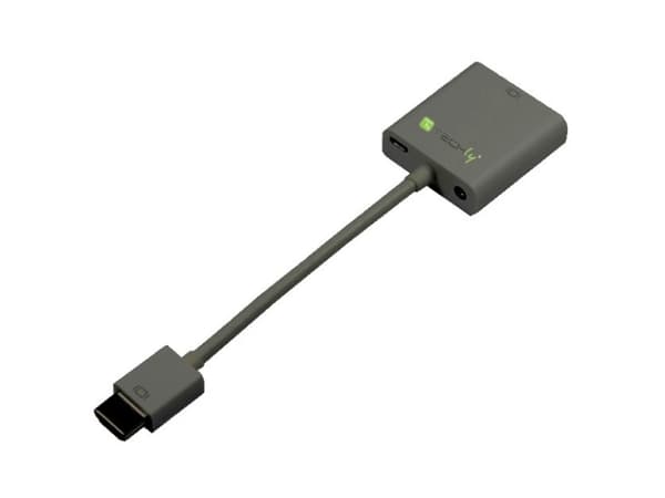 Techly HDMI - VGA+3.5mm+Micro USB B M/F 0,15 m Svart