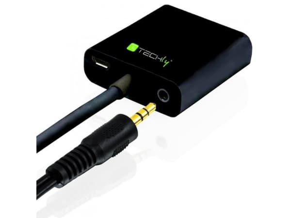 Techly HDMI - VGA+3.5mm+Micro USB B M/F 0,15 m Svart