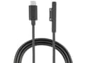Pikkukuva 2 / 5: 4smarts 468683, Synkronointi-/latauskaapeli, Microsoft, Surface Pro 6 Pro 5 Pro 4 Pro 3, Surface Book, Surface Go, Surface Laptop, Musta, 1 m, 20 g