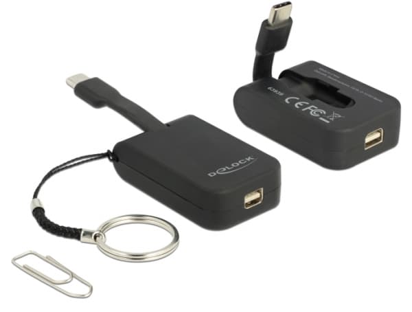 Delock - Ekstern videoadapter - VL100 - USB-C - Mini DisplayPort - svart