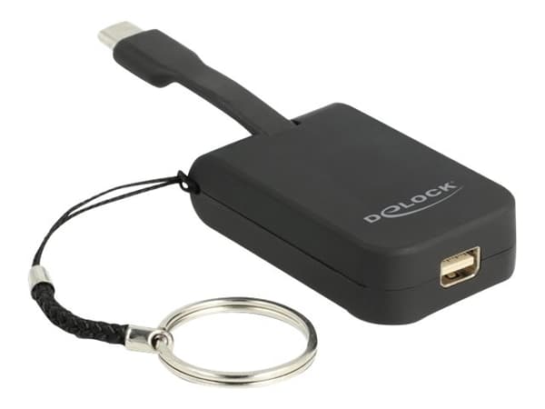 Delock - Ekstern videoadapter - VL100 - USB-C - Mini DisplayPort - svart