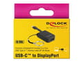 Miniatyrbild 3 av 5: Delock - Videokort - 24 pin USB-C (hane) till DisplayPort (hane) - DisplayPort 1.2 - 3 cm - stöd för 4K - svart
