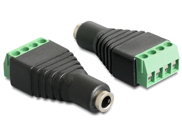 Delock - Audioadapter - 4-pins terminalblokk hunn til mini-phone stereo 3.5 mm hunn