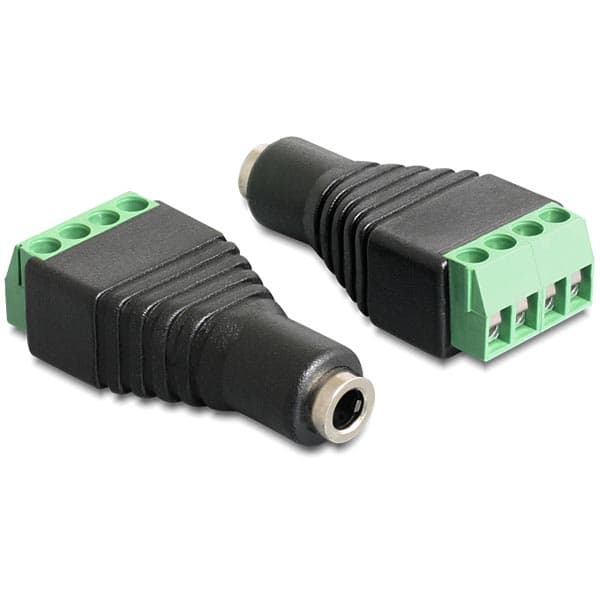 Delock - Audioadapter - 4-pins terminalblokk hunn til mini-phone stereo 3.5 mm hunn