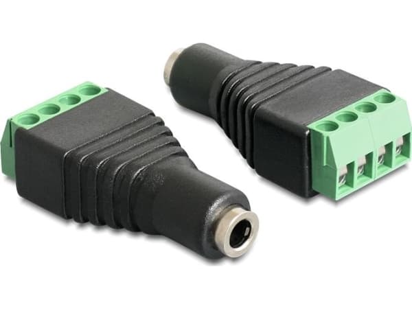 Delock - Audioadapter - 4-pins terminalblokk hunn til mini-phone stereo 3.5 mm hunn