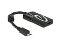 Miniatyrbild 3 av 5: Delock - Adapter för video / ljud - 5 pin Micro-USB (MHL) hane till HDMI, Mikro-USB typ B (endast ström) hona - 20 cm - svart - stöd för 4K