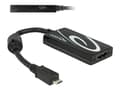 Miniatyrbild 1 av 5: Delock - Adapter för video / ljud - 5 pin Micro-USB (MHL) hane till HDMI, Mikro-USB typ B (endast ström) hona - 20 cm - svart - stöd för 4K