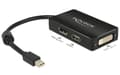 Miniatyrbild 4 av 5: Delock - DisplayPort-adapter - Mini DisplayPort (hane) till DVI-D, HDMI, DisplayPort (hona) - 16 cm - svart