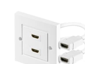 Goobay 51723, 2 x HDMI, Vit, 86 mm, 86 mm, 1 styck, Polypåse Vit