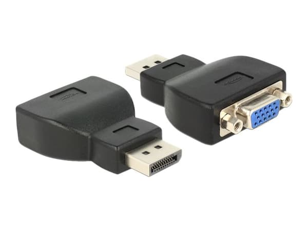 Delock - Video adapter - DisplayPort hann til HD-15 (VGA) hunn - svart