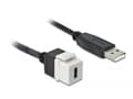 Miniatyrbild 3 av 3: Delock Keystone module - Modulär insättning - USB Typ C - vit