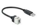 Miniatyrbild 2 av 3: Delock Keystone module - Modulär insättning - USB Typ C - vit