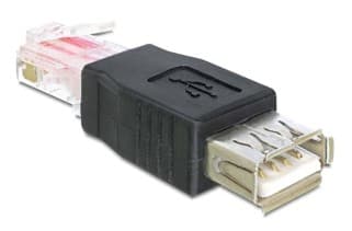 Delock - USB-adapter - RJ-45 (hane) till USB (hona) - svart