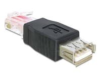 Delock - USB-adapter - RJ-45 (hane) till USB (hona) - svart