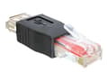 Miniatyrbild 1 av 5: Delock - USB-adapter - RJ-45 (hane) till USB (hona) - svart