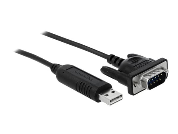 Delock - Seriell kabel - USB (hane) till DB-9 (hane) - 1.8 m - svart