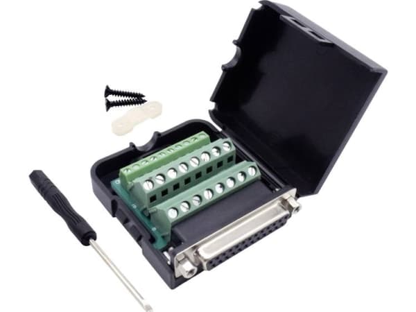 TRU COMPONENTS T1904C101 D-SUB bøsningsliste-sæt Poltal: 25 Skruer 1 stk