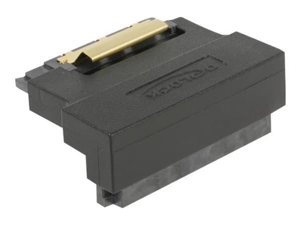 DeLOCK - SATA adapter - Serial ATA 150/300/600 - SATA kombi (P) til SATA kombi (R) vinklet - sort