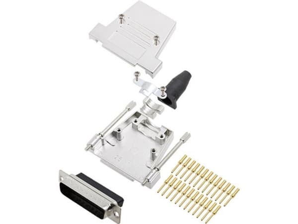 encitech DTSL25-LJSRG-T-DBCP-K 6355-0069-03 D-SUB stiftliste-sæt 180 ° Poltal: 25 Crimp 1 stk