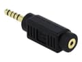 Miniatyrbilde 1 av 2: Delock - Audiokopling - balansert stereo 4,4 mm hann til 4-pols mikrojakk hunn - svart