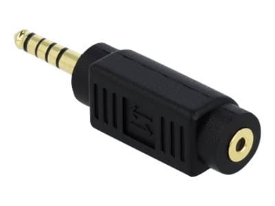 Delock - Audiokopling - balansert stereo 4,4 mm hann til 4-pols mikrojakk hunn - svart