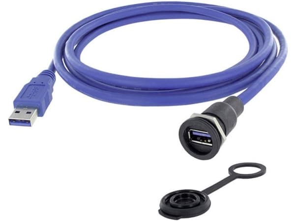 USB-stik Chassistilslutning, indbygning M16 1310-1015-02 encitech Indhold: 1 stk