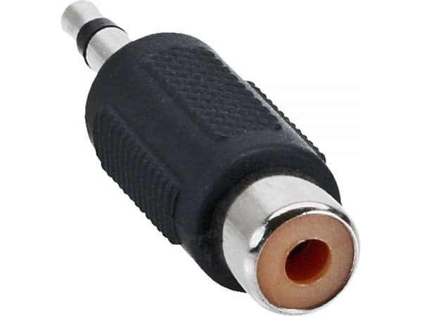 InLine 99326, 3.5mm jack male, RCA, Sort