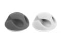 Miniatyrbilde 2 av 3: Delock with 2 feed-throughs - Kabelholdersett - skrivebordsmonterbar, overflatemonterbar, veggmonterbar - grå, hvit