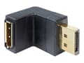 Miniatyrbild 1 av 5: Delock Adapter Displayport male > Displayport female angled down - DisplayPort-adapter - DisplayPort (hane) till DisplayPort (hona) - 90° kontakt - s