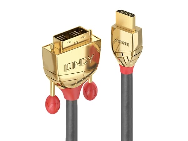 Lindy 36196 videokabeladapter HDMI Typ A (standard) DVI-D Grå