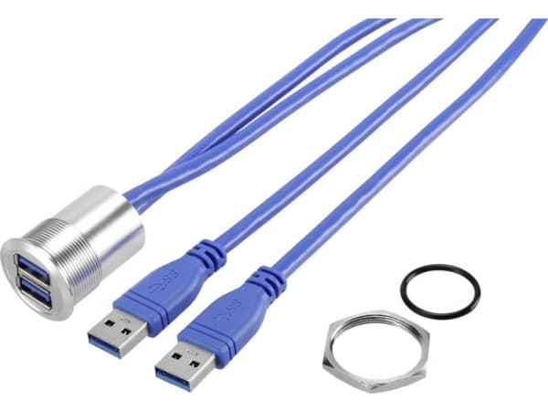 USB A naarasliitin 3.0 USB-22 2x USB 3.0 liitin A - 2x USB 3.0 liitin A 92007P89 TRU COMPONENTS Sisältö: 1 kpl