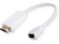 MicroConnect - Standard - videokort - Mini DisplayPort hona till HDMI hane - 10 cm - vit