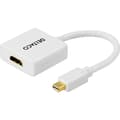 Miniatyrbild 5 av 5: DELTACO DP-HDMI2 - Videoadapter - Mini DisplayPort hane till HDMI hona - 18 cm - vit