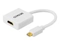 Miniatyrbild 1 av 5: DELTACO DP-HDMI2 - Videoadapter - Mini DisplayPort hane till HDMI hona - 18 cm - vit