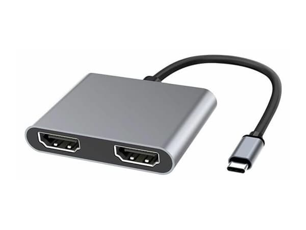 MicroConnect - Videokort - 24 pin USB-C hane till HDMI hona - 15 cm - grå - 4K30Hz stöd