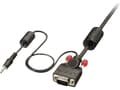 Miniatyrbild 2 av 4: Lindy 37301, 5 m, VGA (D-Sub) + 3.5mm, VGA (D-Sub) + 3.5mm, Svart, Hane/Hane, 1 styck