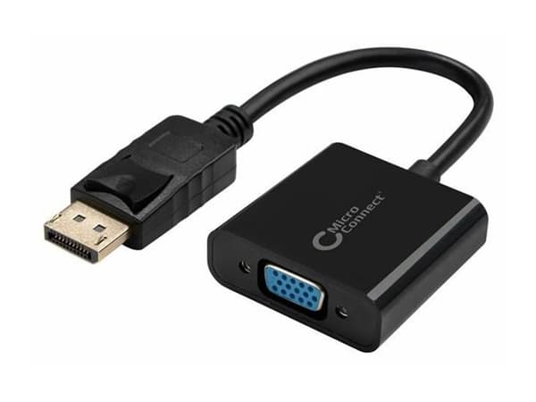 MicroConnect - DisplayPort-kabel - DisplayPort (hann) til HD-15 (VGA) (hunn) - 15 cm