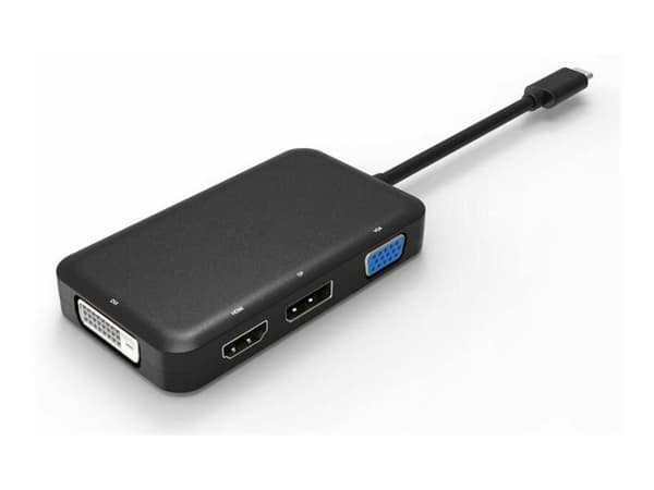 MicroConnect - Videoadapteri - 24-nastainen USB-C han til HD-15 (VGA), HDMI, DisplayPort, DVI-D hun - lajittelu - 4K60 Hz tuki - 4K60 Hz tuki