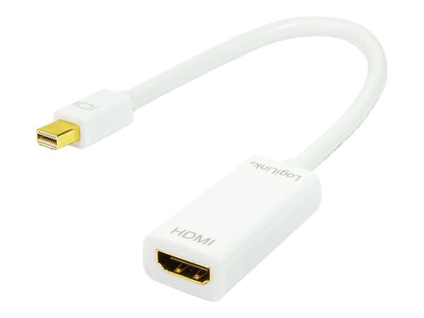 LogiLink - Video adapter - Mini DisplayPort hann til HDMI hunn - 10 cm - hvit