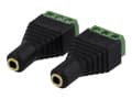 Miniatyrbild 5 av 5: DELTACO TBL-1008 - Audio-kontakt - 3-stifts terminalblock till mini-phone stereo 3.5 mm hona - svart (paket om 2)
