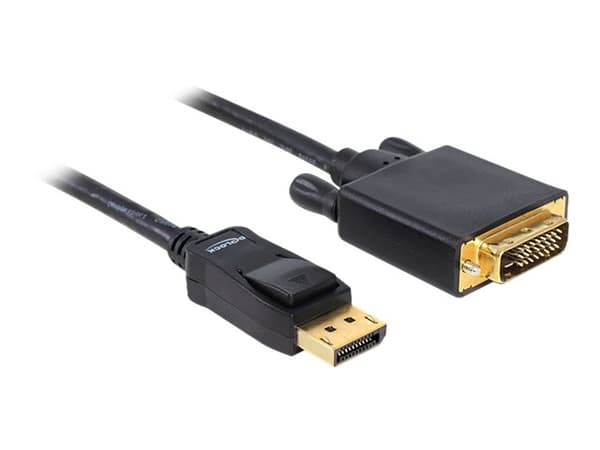 Delock - DVI-kabel - DisplayPort (hane) till DVI-D (hane) - 2 m - tumskruvar