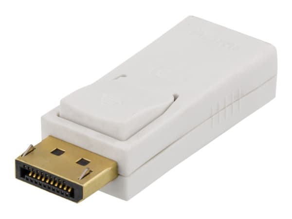 DELTACO DP-HDMI31 - Video adapter - DisplayPort hann til HDMI hunn - hvit